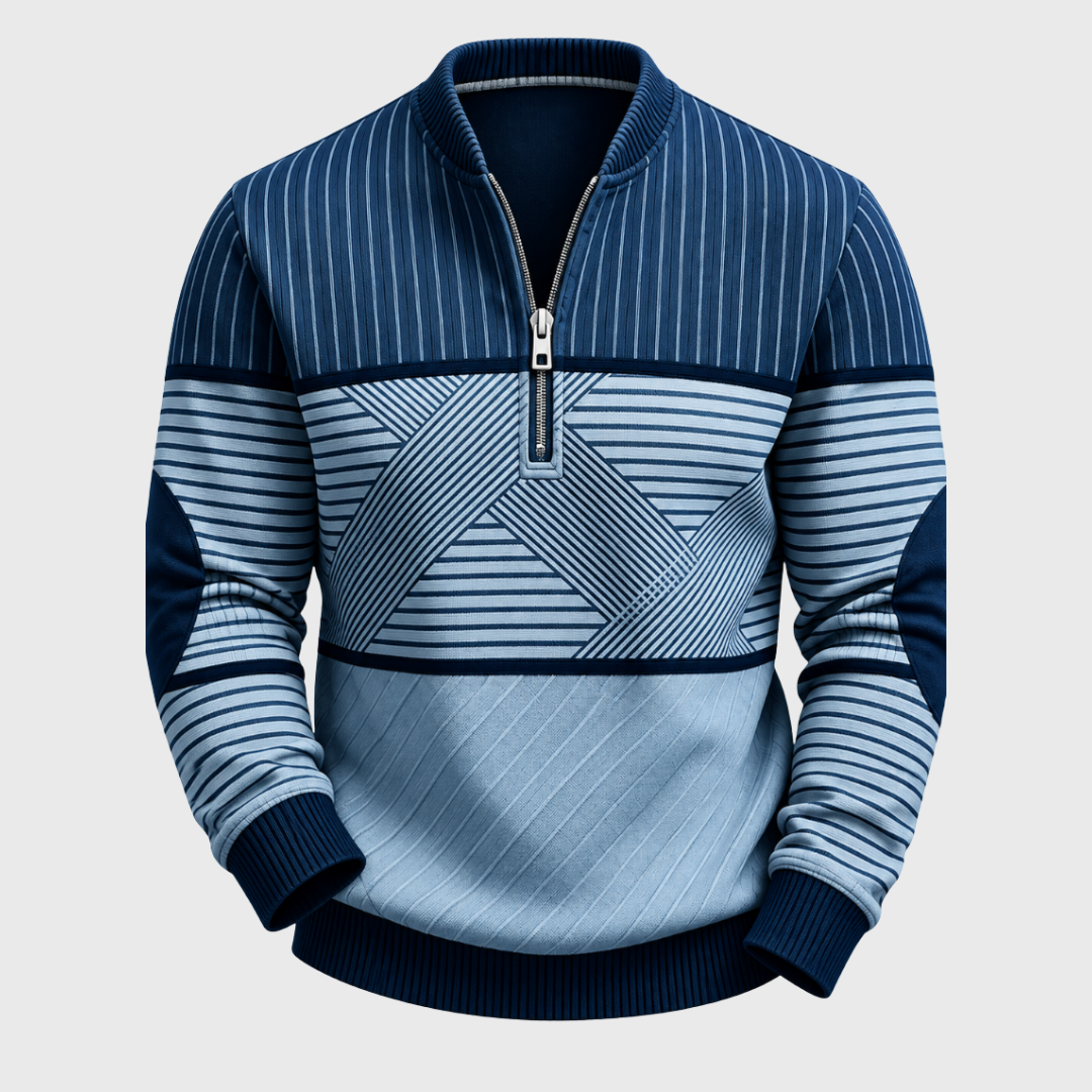 Vanellio | Jersey de hombre refinado con media cremallera.