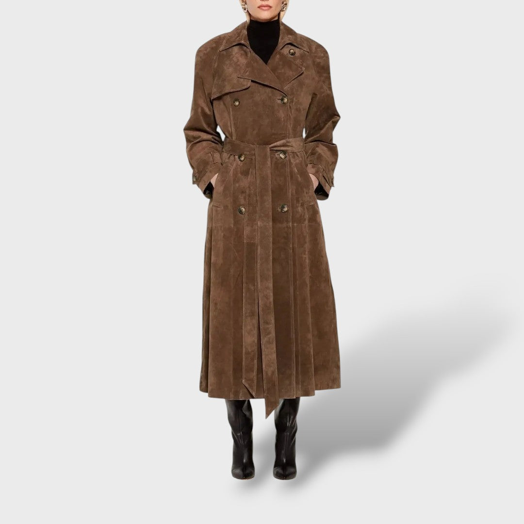 Lety | Gabardina Clásica de Ante para Mujer