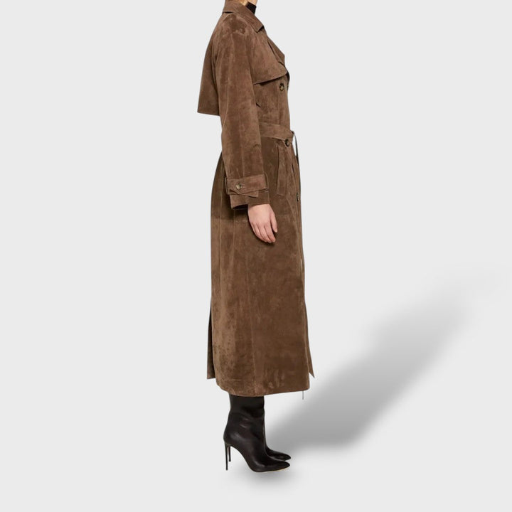 Lety | Gabardina Clásica de Ante para Mujer