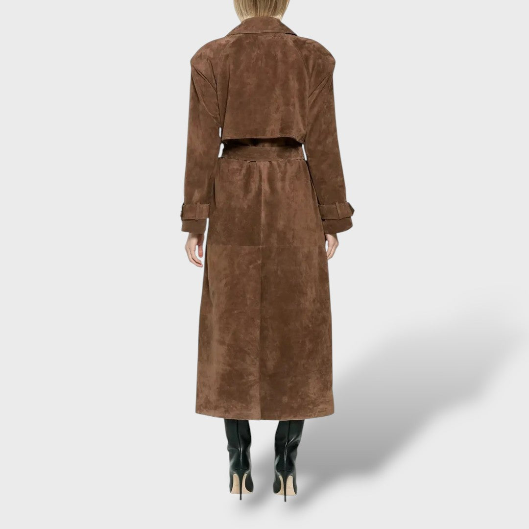Lety | Gabardina Clásica de Ante para Mujer