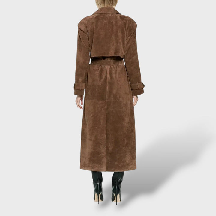 Lety | Gabardina Clásica de Ante para Mujer
