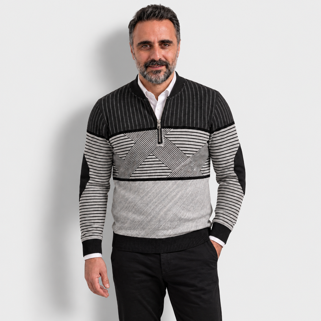 Vanellio | Jersey de hombre refinado con media cremallera.