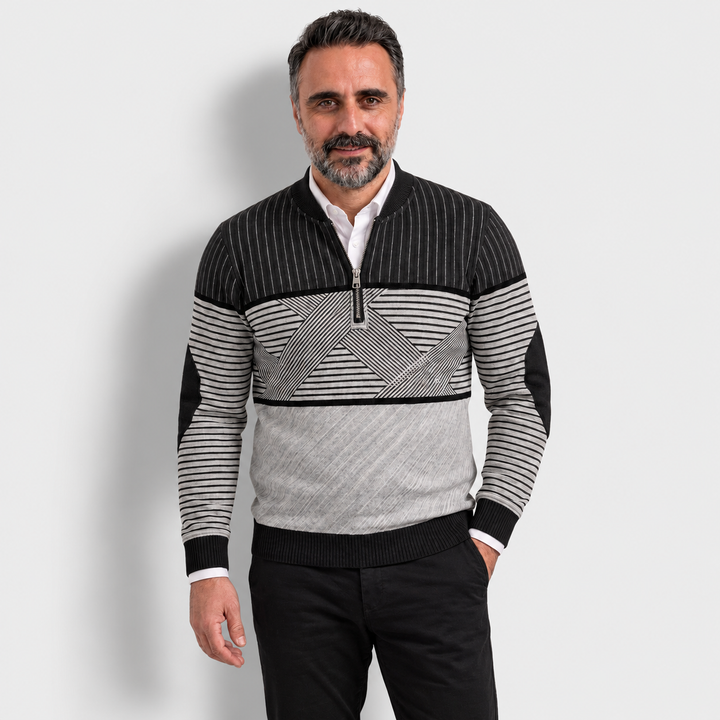 Vanellio | Jersey de hombre refinado con media cremallera.