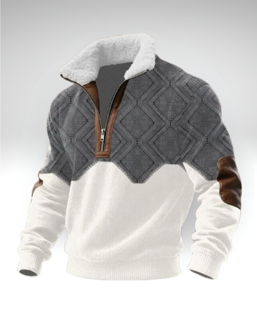 Maxim║Jersey con cremallera y cuello forrado