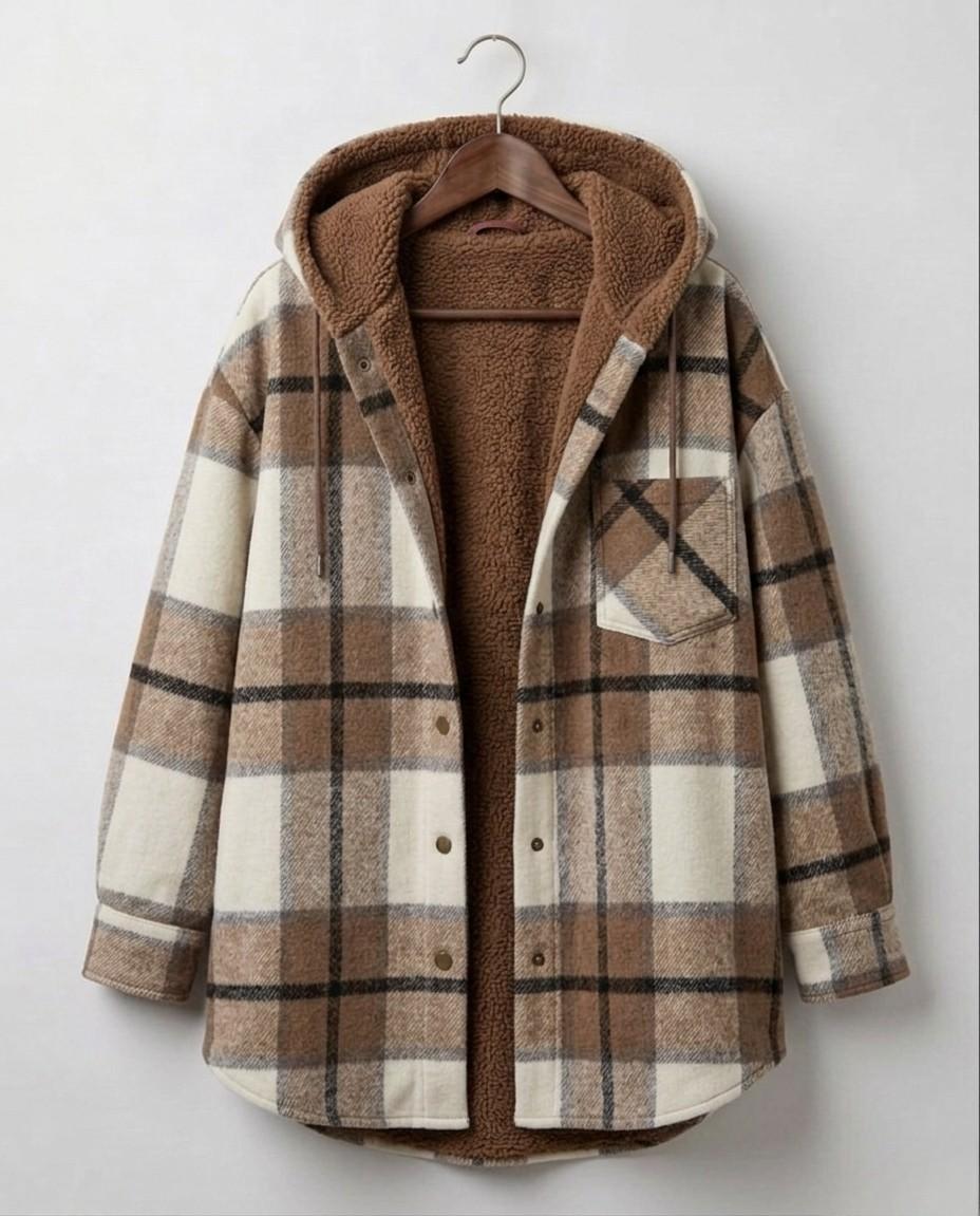 Piper | Camisa-Chamarra de Franela con Capucha