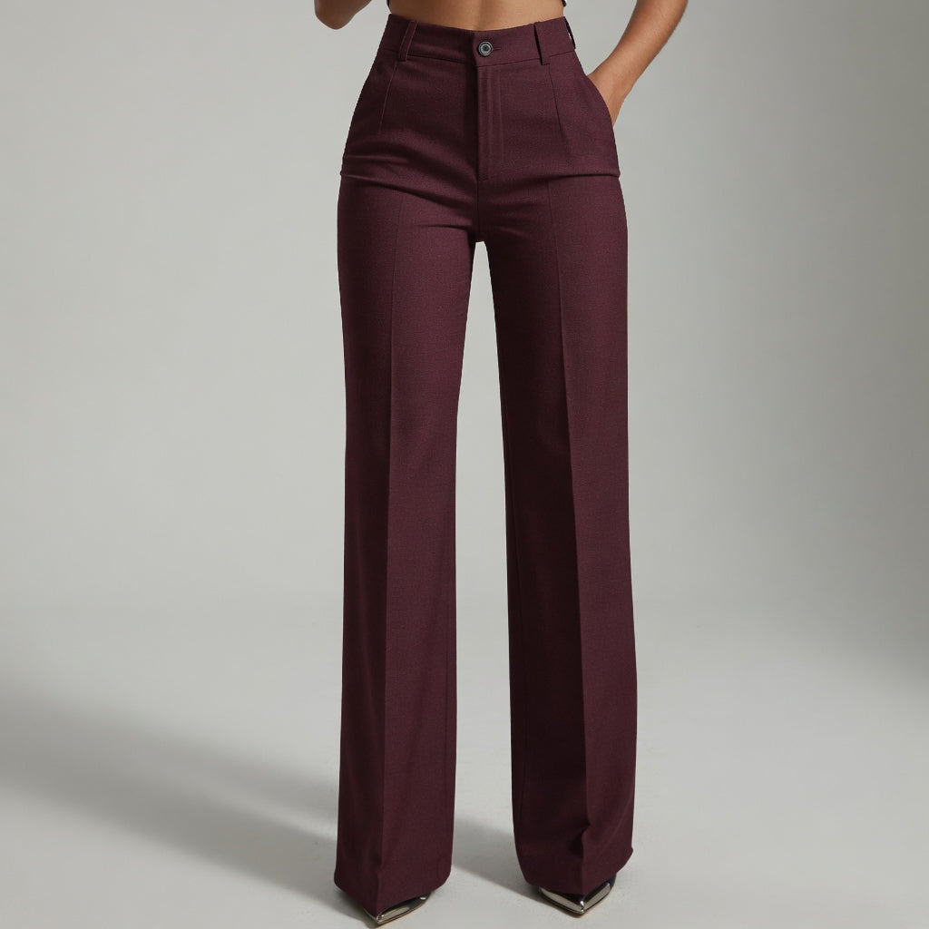 Gaelle | Pantalón recto de cintura alta