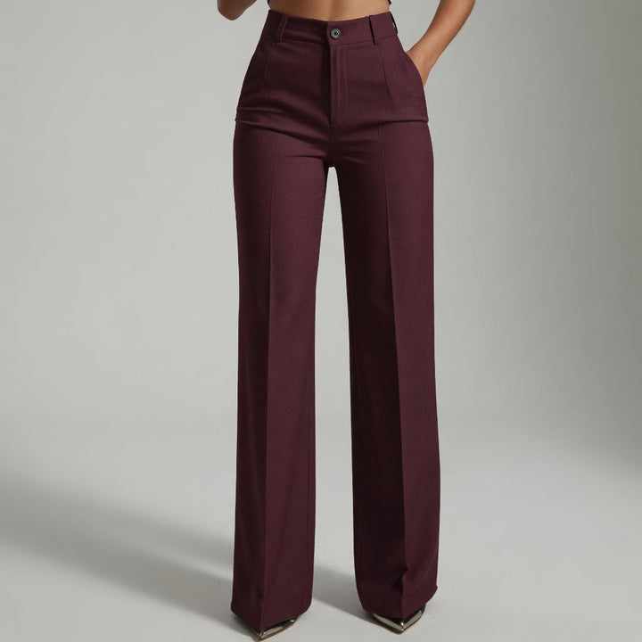 Gaelle | Pantalón recto de cintura alta