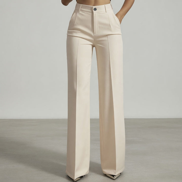 Gaelle | Pantalón recto de cintura alta