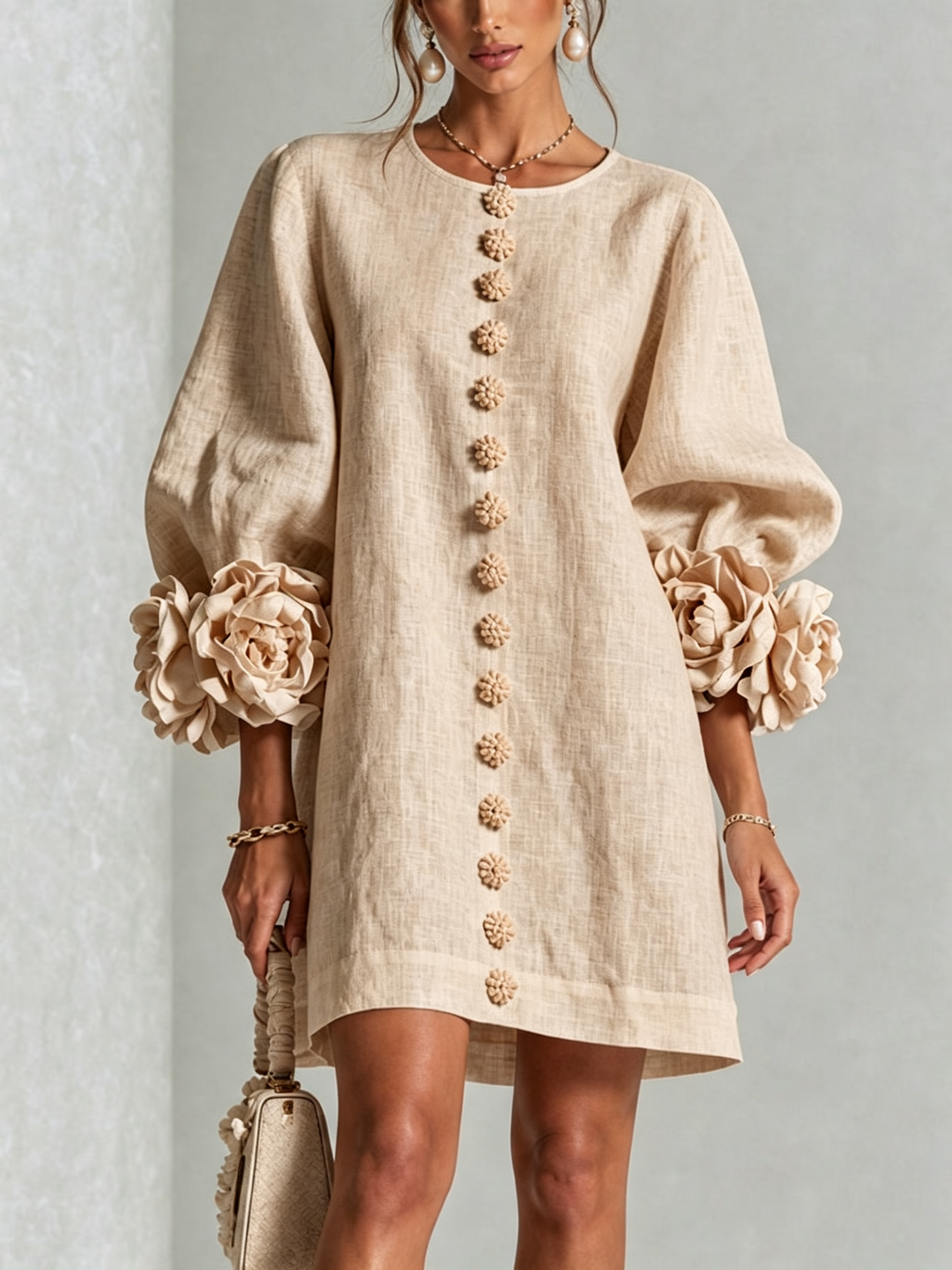 Lola | Minivestido Floral con Botones