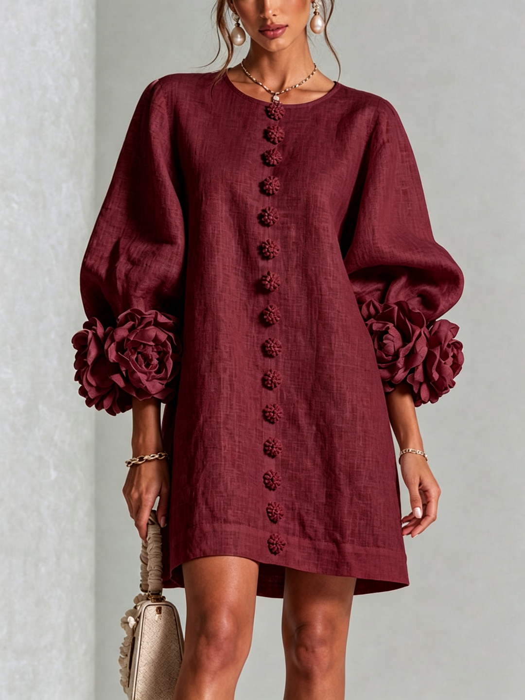 Lola | Minivestido Floral con Botones