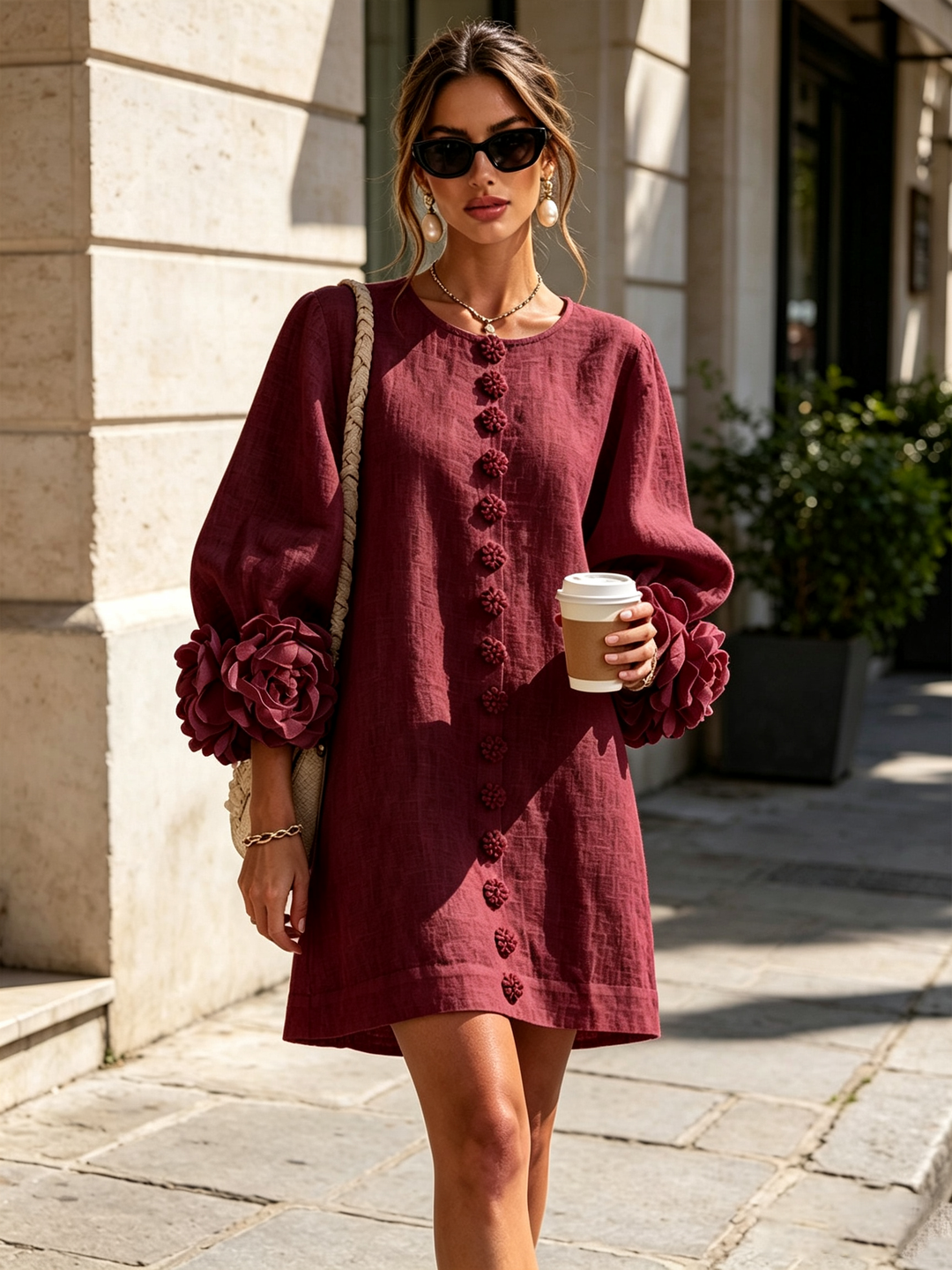 Lola | Minivestido Floral con Botones
