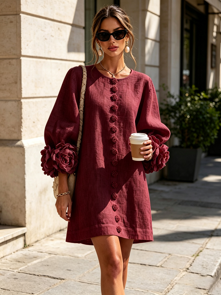 Lola | Minivestido Floral con Botones