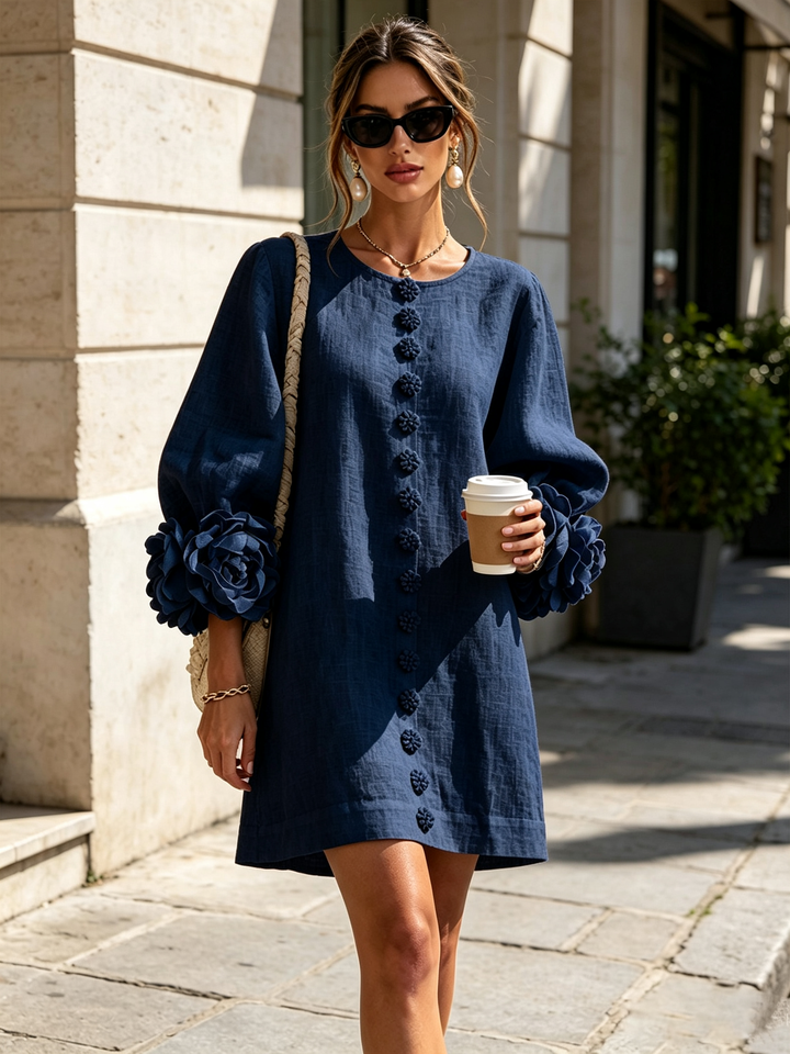 Lola | Minivestido Floral con Botones