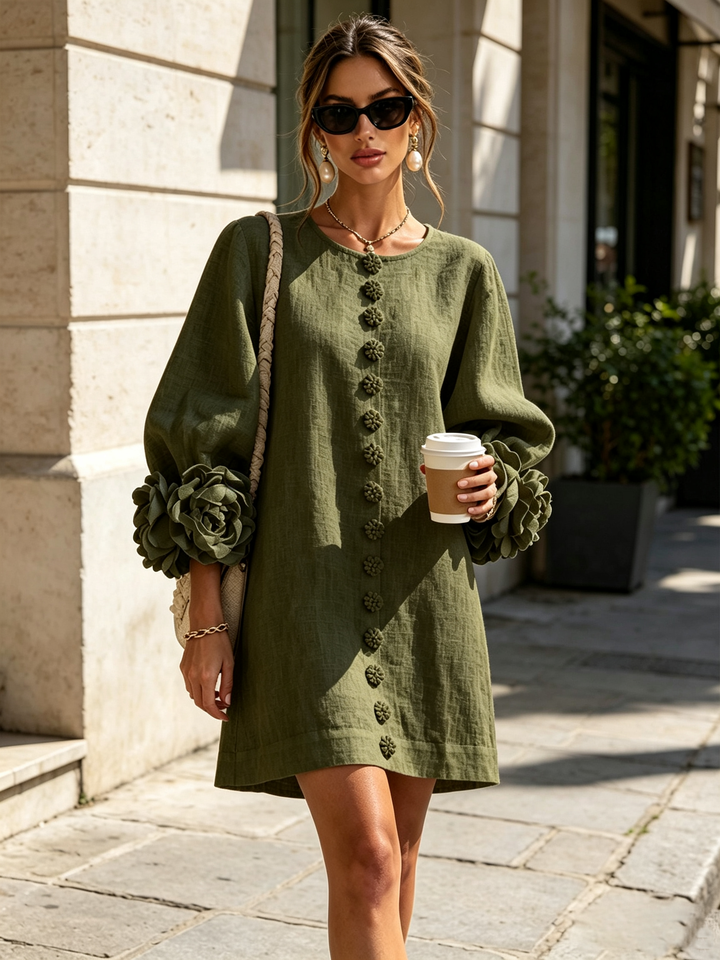 Lola | Minivestido Floral con Botones