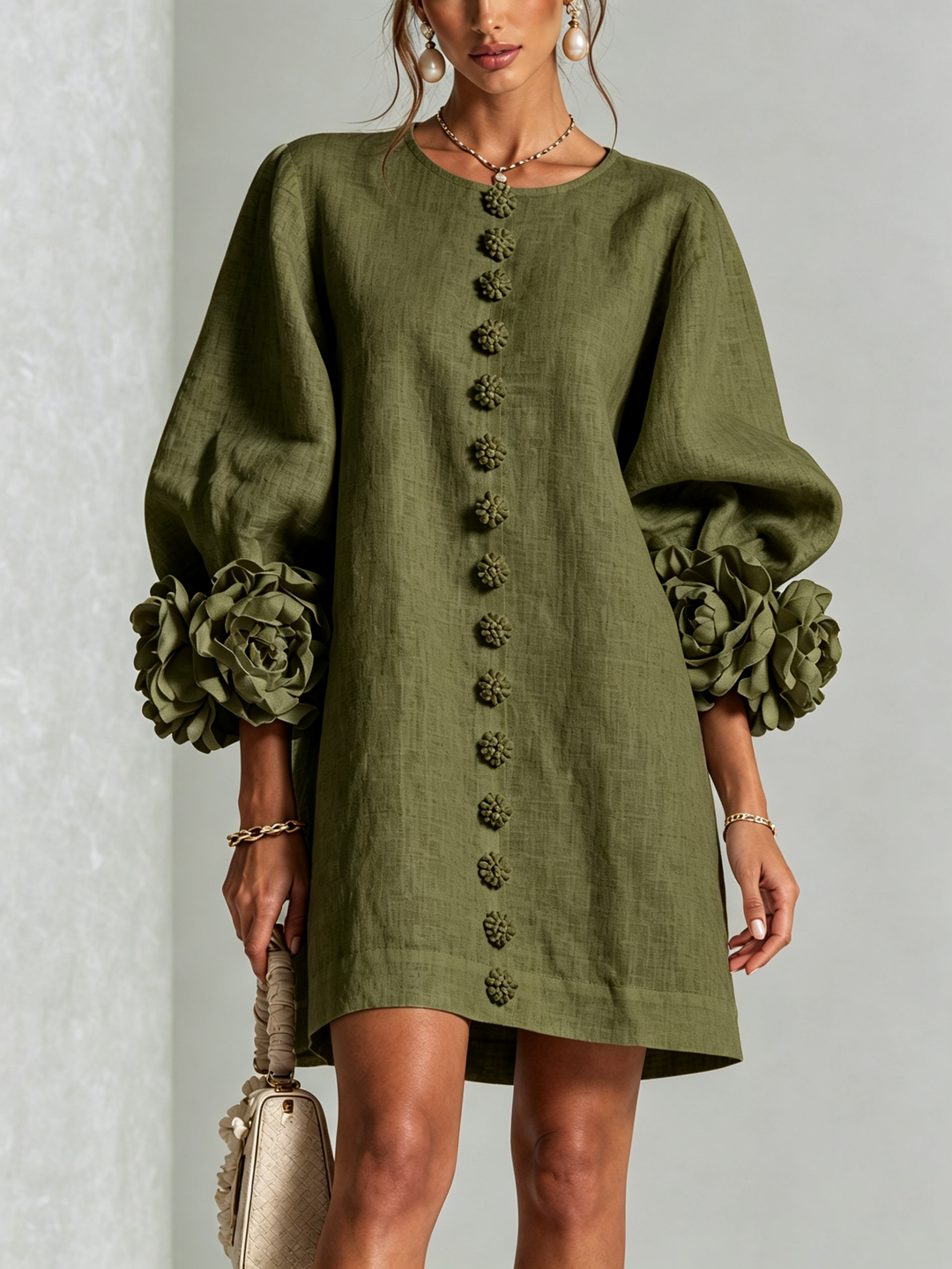 Lola | Minivestido Floral con Botones