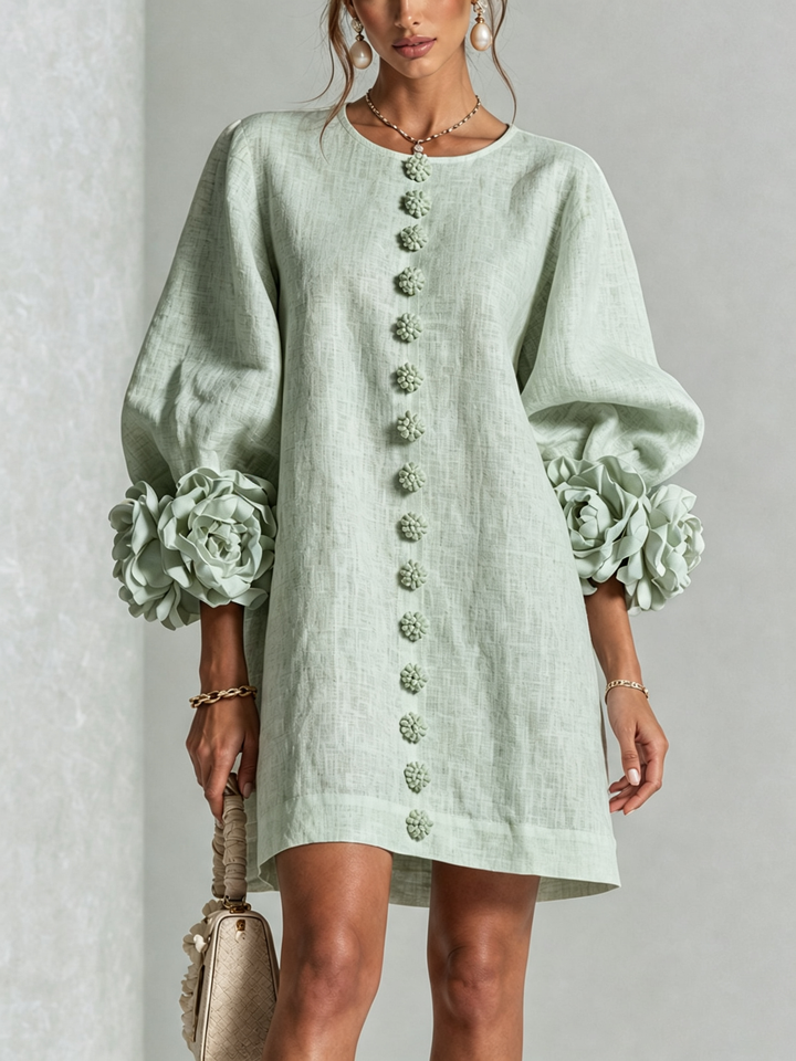 Lola | Minivestido Floral con Botones