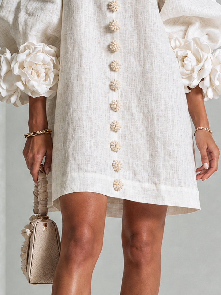 Lola | Minivestido Floral con Botones
