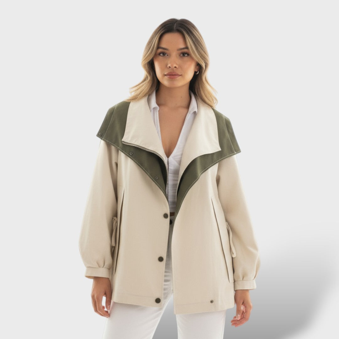 Sofi | Gabardina Elegante de Algodón Resistente al Agua