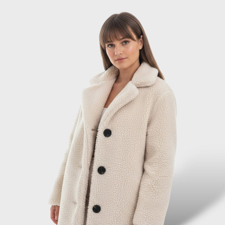 Arlette | Abrigo Largo de Invierno de Pelo Sintético