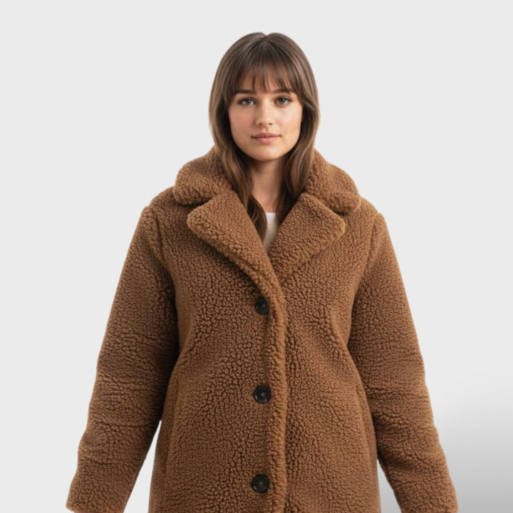 Arlette | Abrigo Largo de Invierno de Pelo Sintético