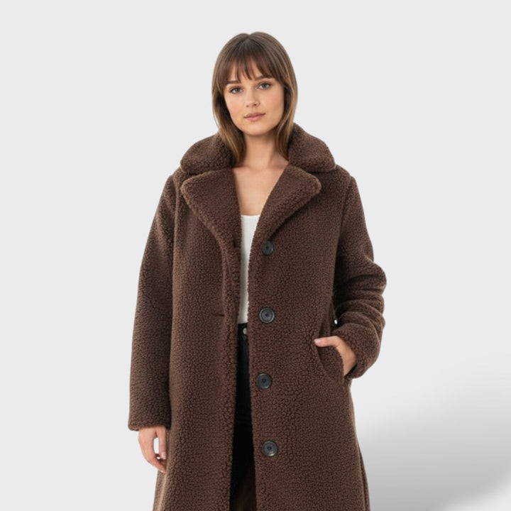 Arlette | Abrigo Largo de Invierno de Pelo Sintético