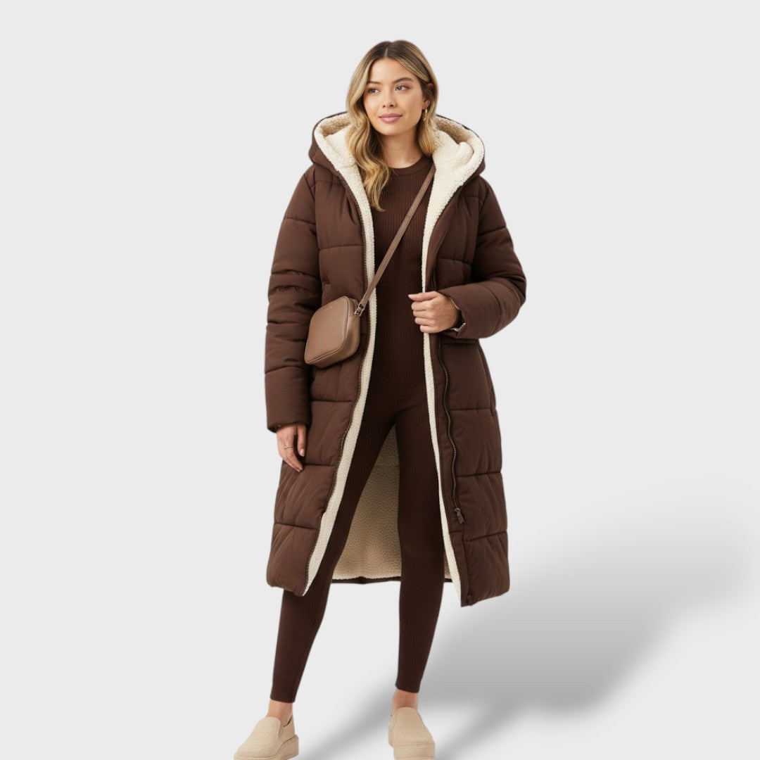 Sofia | Abrigo Reversible Negro de Invierno