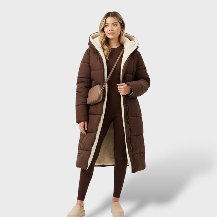 Sofia | Abrigo Reversible Negro de Invierno