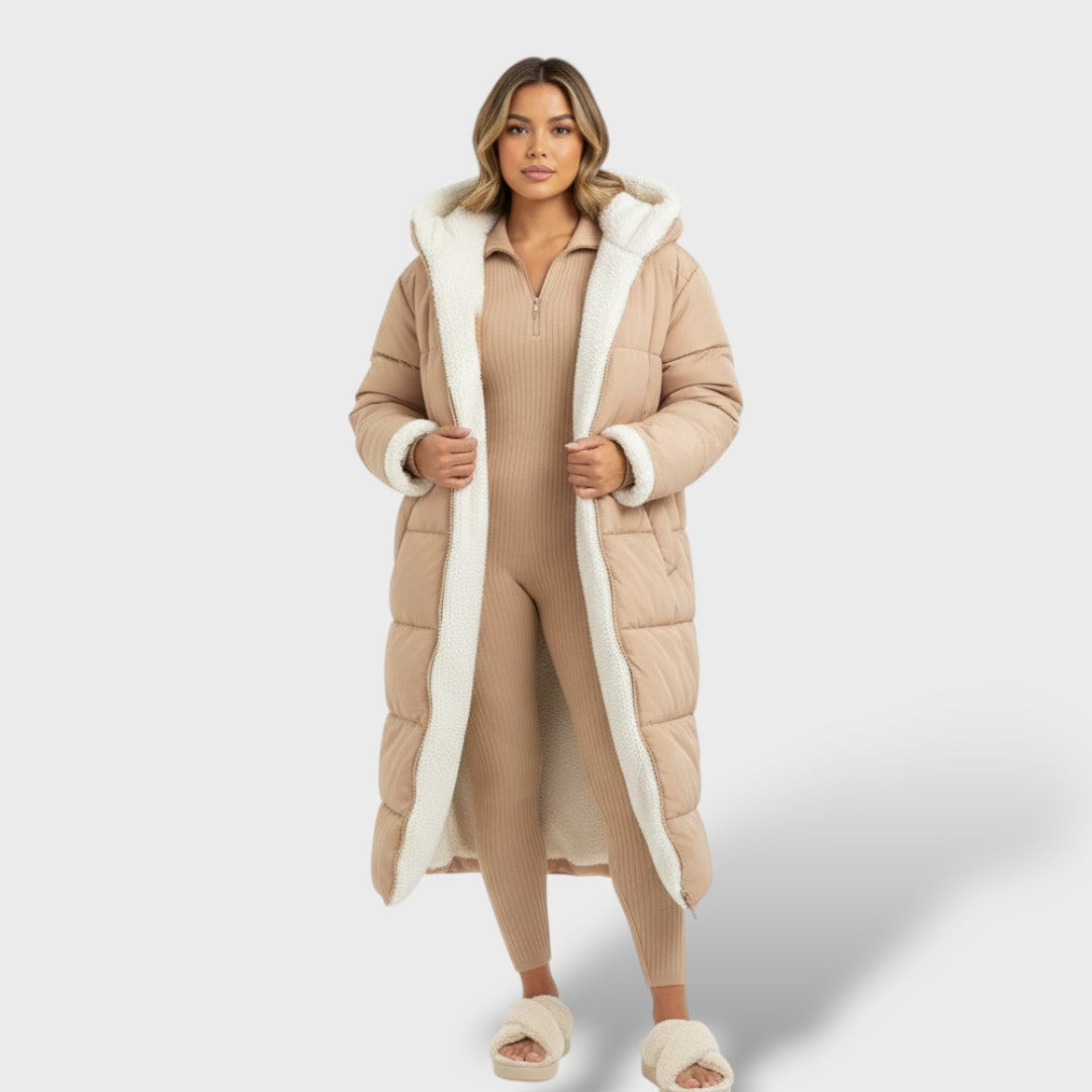 Sofia | Abrigo Reversible Negro de Invierno