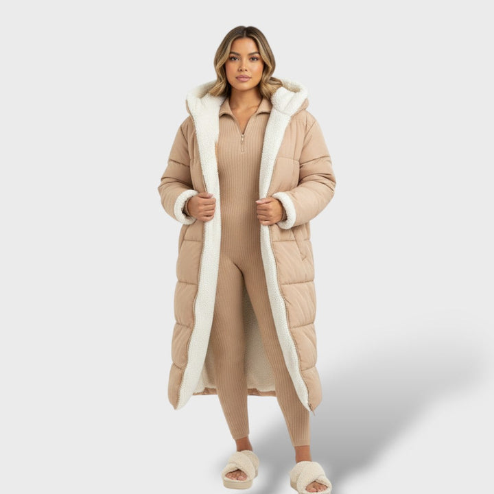 Sofia | Abrigo Reversible Negro de Invierno