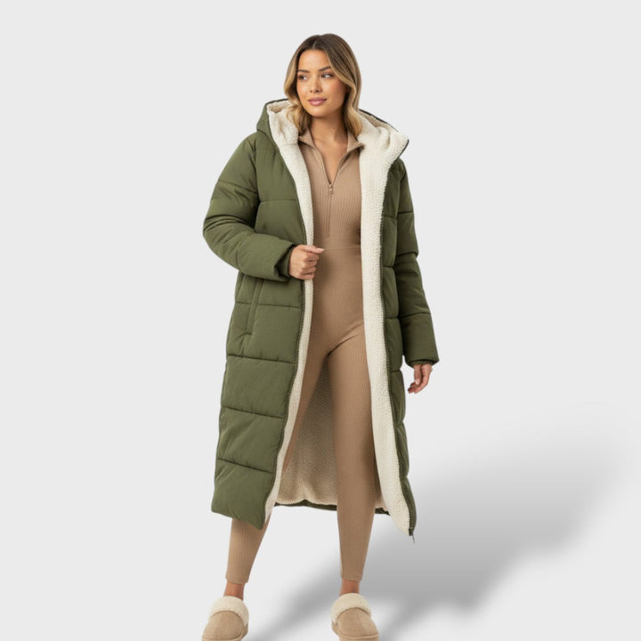 Sofia | Abrigo Reversible Negro de Invierno