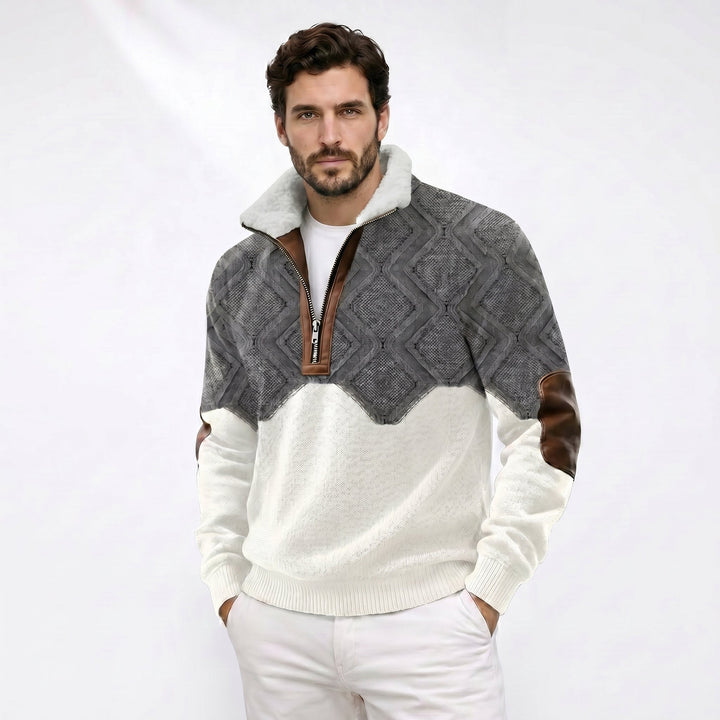 Maxim║Jersey con cremallera y cuello forrado