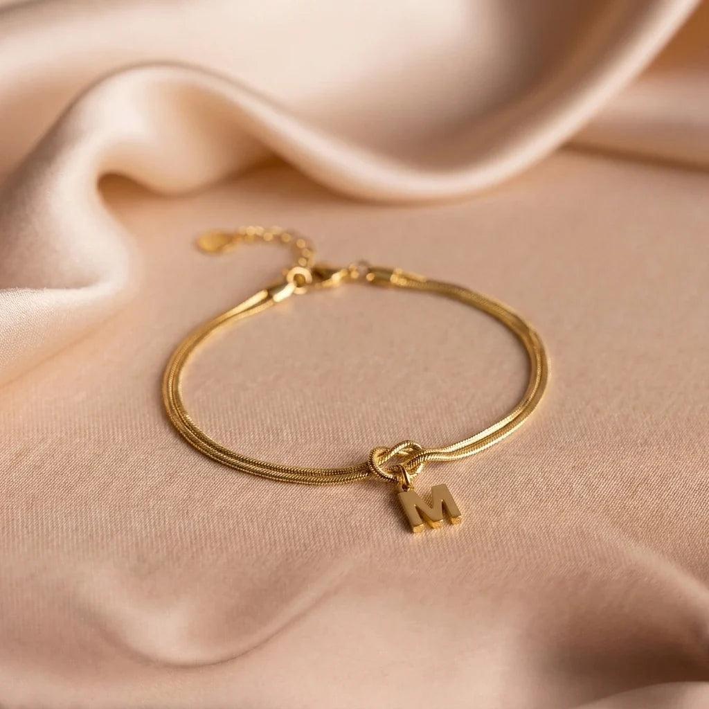Forever Knot | Pulsera Lazo Eterno con Inicial