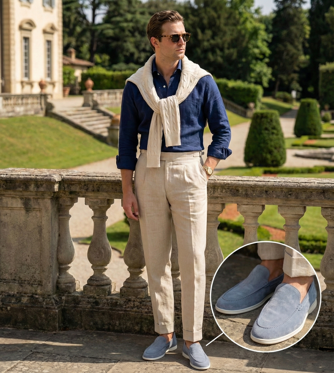 Lorenzo | Mocasín de ante premium